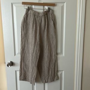 Striped linen pants